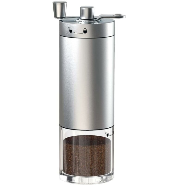 Manuell kaffekvarn, portabel kaffebönkvarn med justerbar keramisk grad, för kontorsbruk