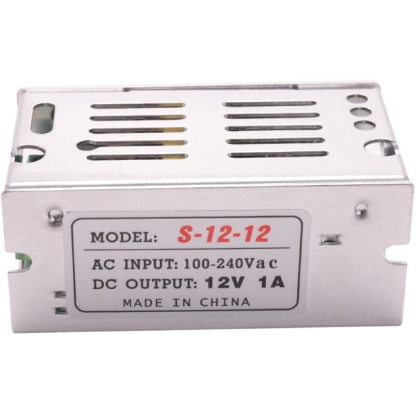 Transformator för strömförsörjningsspänning från AC 110/220V till DC 12V 1A silver