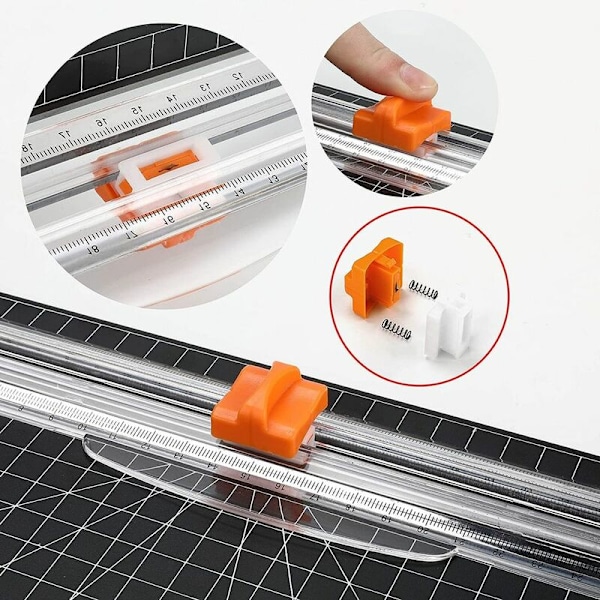 A4 Titanium Trimmer med Automatisk Sikkerhed til Skæring af Standardpapir / Fotos / Etiketter Sort Sort (Nior)