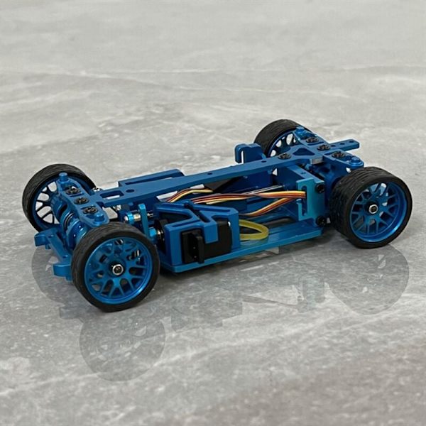 Kuvioitujen kilpa-autojen renkaat, metalliset vanteet, 2 kapeaa ja leveää, 284131 K969 K989 Mini-Z Mini-Q 1/28 RC-auton päivitysosat, 3