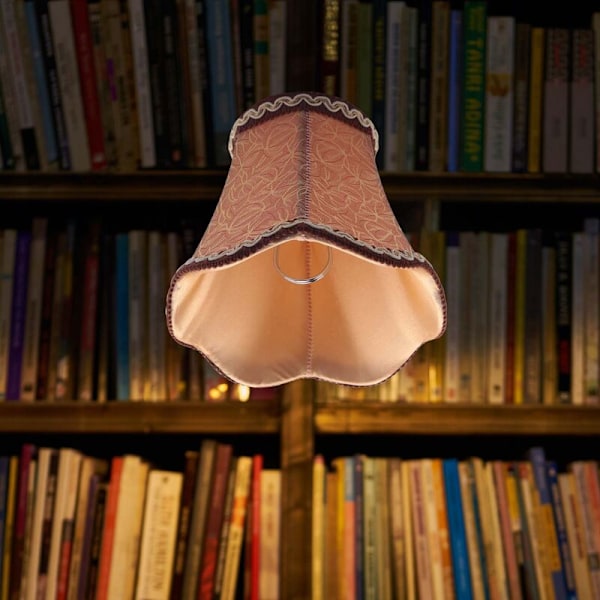 Stofskærm til lysekrone, stofskærm til klips på lampeskærm, tromleformet lampeskærm, pæreformet lampeskærm til gulvlampe 13 cm