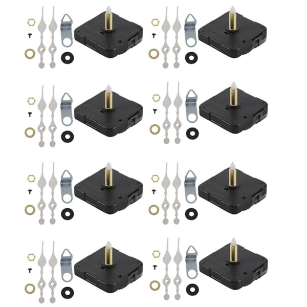 8X Lang Spindel Klokkemekanisme Bevegelse, Maksimal Skive Tykkelse 3/5\", Total Aksel Lengde 1-1/10