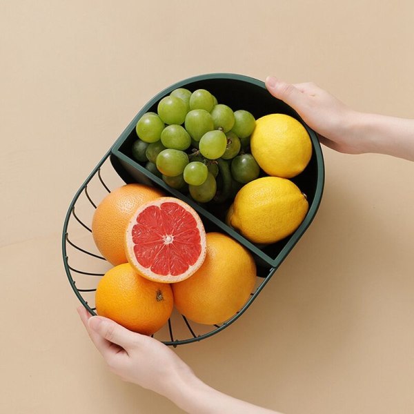 Metal Frugtkurv Organizer Kurv Snack Grøntsag Opbevaring Køkken Æg Dessert Opbevaring Holder-A