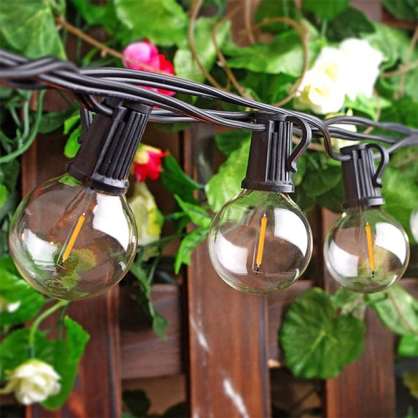 Trädgårdsbelysning utomhus, vattentät bistrolampa för inomhus- och utomhusdekoration, 10 hängande lampor