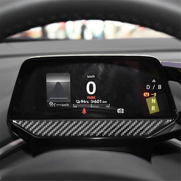 Car Fiber Instrument Dashboard Panel Cover Trim til ID.4 ID4 2021 2022 2023 Interiør Tilbehør