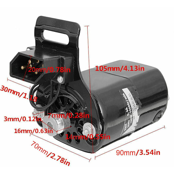 Husholdnings symaskinemotor 220V 180W 0.9A