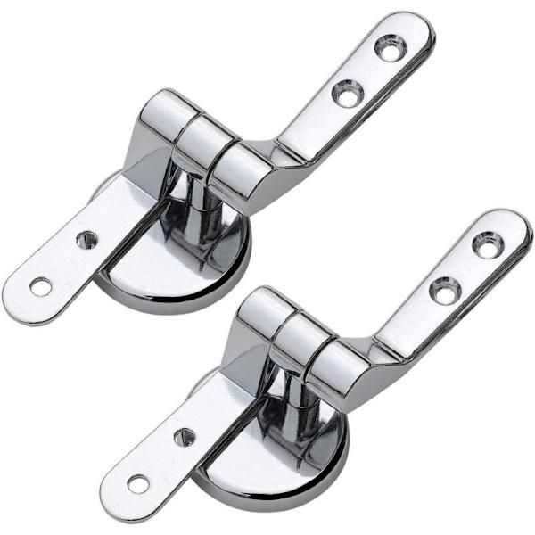 Toalettlock, 2-pack, ersättnings gångjärn för toalettlock med fästen i zinklegering