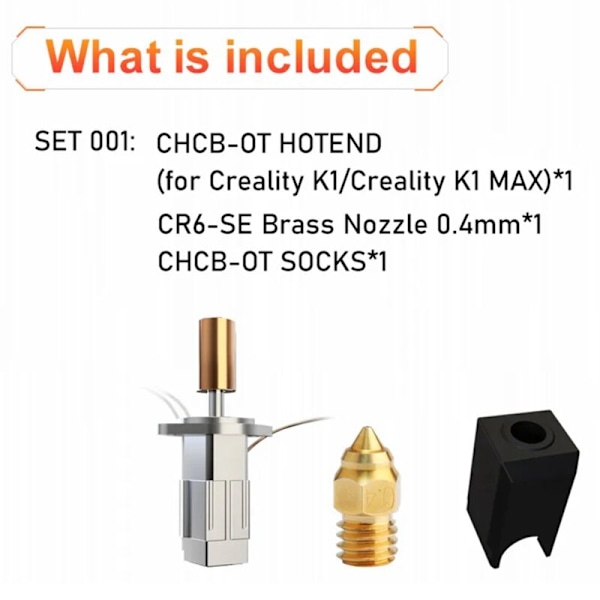 -OT Hotend KIT K1 HOTEND Uppdaterad för Sprite K1 Extruder K1 Max 3D-skrivare - (A)