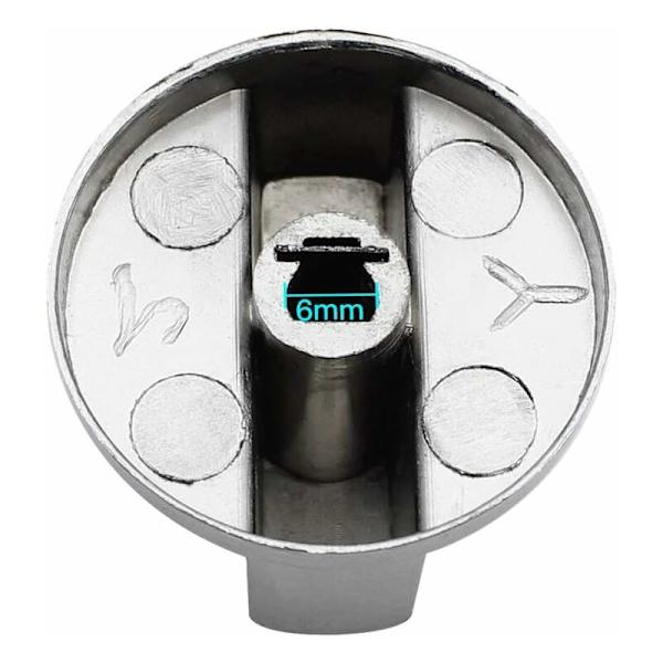 Dele til Universal Metal Kontrol Knapper Gaskomfur Knapper 6mm Universal Kontrol Knapper Komfur Knapper til Gaskomfur Komfur Ovn Kogeplade
