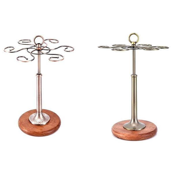 Glassholder, vinkopp, kjøkkenhenger, metall og tre, vinkoppholder, utstillingsstativ, kopp, bar, tilbehør A