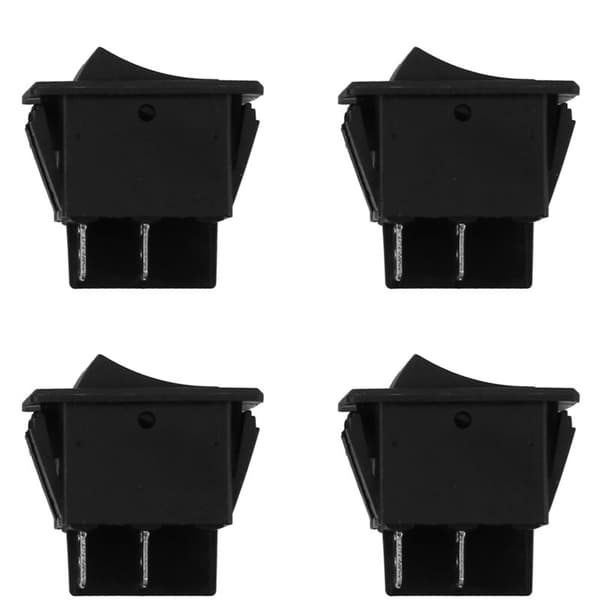 8X 12V 35A Båt Tåkelys Vippebryter LED Lys Dashbord 4 Pin Svart