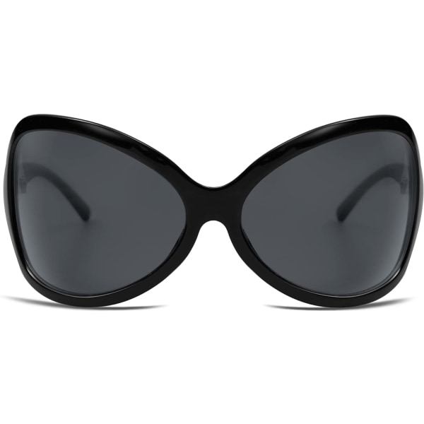 70-talls overdimensjonerte retro solbriller Kvinner Menn Mote omslag Store solbriller Retro kule ovale solbriller