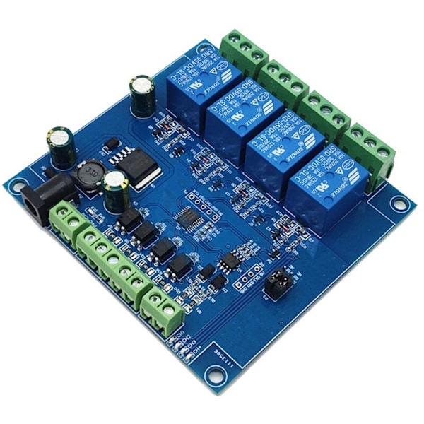 7-24V 4-kanals Modbus Rtu Relämodulomkopplare RS485/TTL UART Kommunikationsgränssnittsanslutning Kontroll 8-bitars MCU