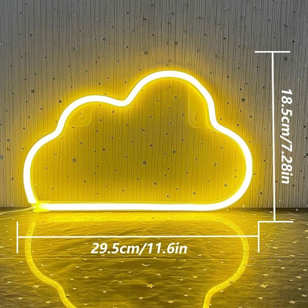 Sky Neon Skilt, Sky Led Neon Skilt Sky Neon Batteri/USB Drevet Neon Vægskilt Værelse Festlig Dekoration Neon Lys