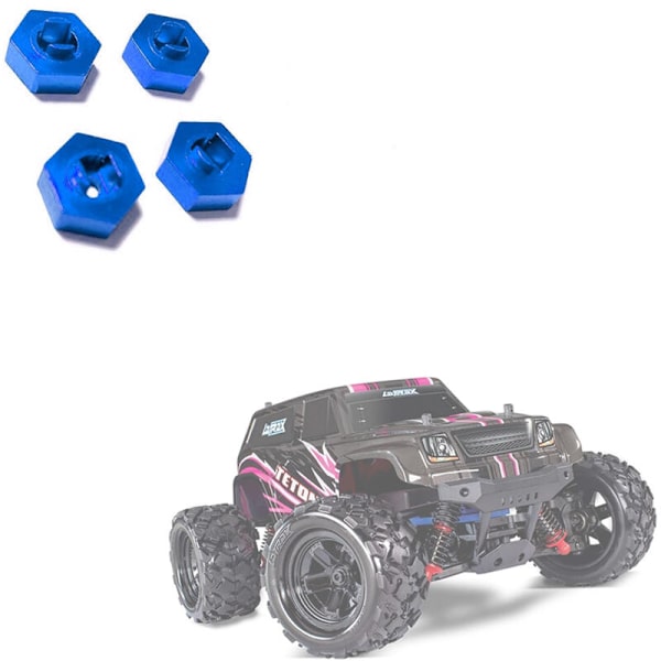 4 kpl metallipyörän kuusiokulma-adapteria LaTrax Teton 1/18 RC-autoon, päivitystarvikkeet, 2