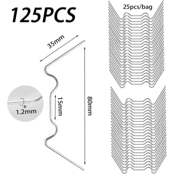 Växthusglasklämmor, 125 st W Växthusklämmor Rostfritt Stål Växthusglasklämmor Glasklämmor för Växthus Trädgård, Växthus Glas