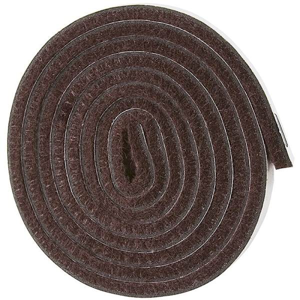 Självhäftande kraftig filtmatta för hårda ytor (1/2\" x 60\"), brun