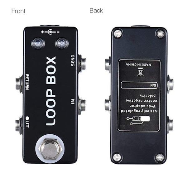 2X Mini Gitarr Effektpedal Box Cirkulationskanal Switch Pick Plug