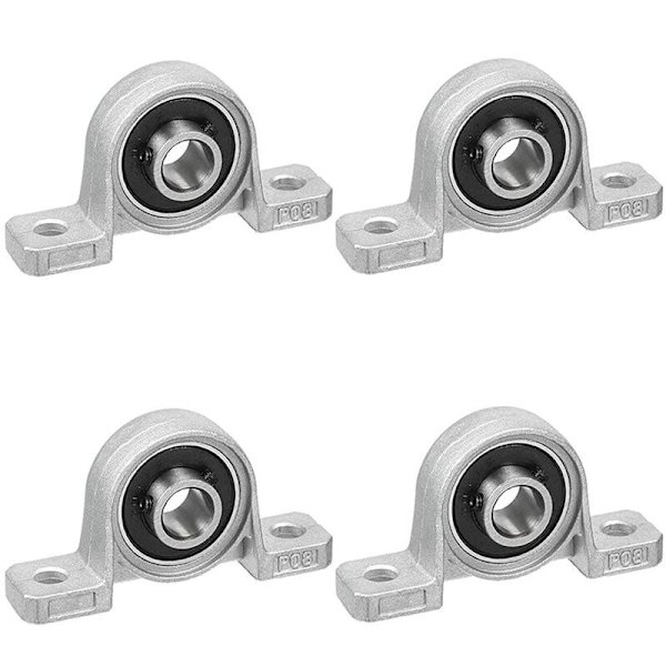 4 stk. Lagerhus Flenslager 8 mm KP08 Kulelager Puteblokk Lagerblokk for 3D-skriver Reservedeler