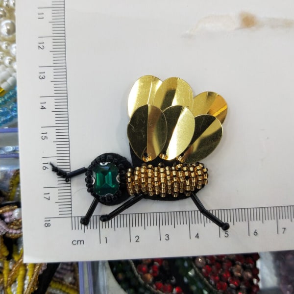 Håndlavede Rhinestone Perle- og Sequin-patches, Seje Modebier Sy På Krystalperle-patch Til Tøj, Sko Dekoration Perleapplikation Søde Patche