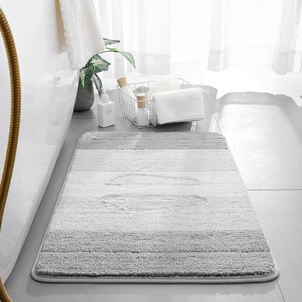 Skridsikker bademåtte - Tørrende mikrofiber brusebadsmåtte til badeværelse - Absorberende bademåtte og brusebadsgulvmåtte-A