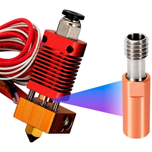2 stk. All Metal CR10-TCrazy Titanium Kobber Varmeafbryder Hals 27mm til CR10 -10S Hotend 3 5 3D Printer