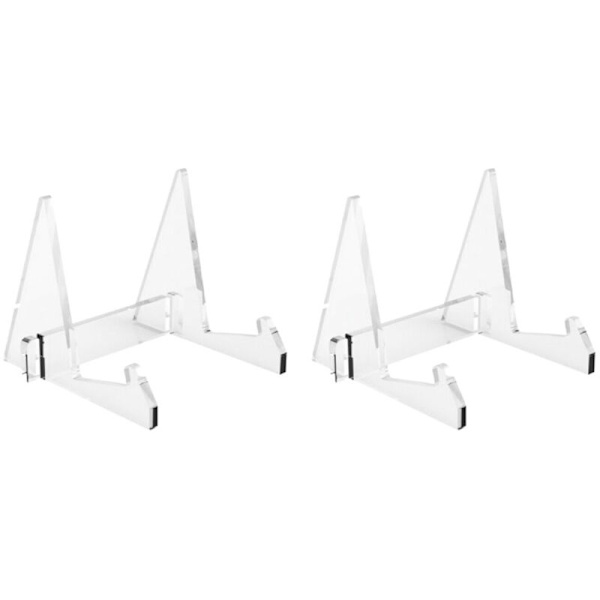 2X Vinylplateholder i Akryl - Displaystativ, Bok, Notatbok