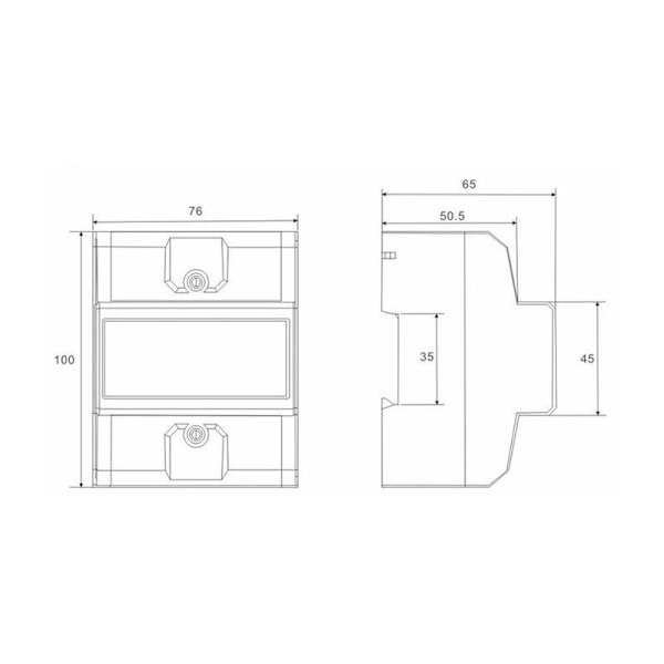 Watt-timmätare 220 / 380V 5 - 80A Energiförbrukning kwh DIN-skena monterad Digital watt-timmätare, med vit bakgrundsbelyst display