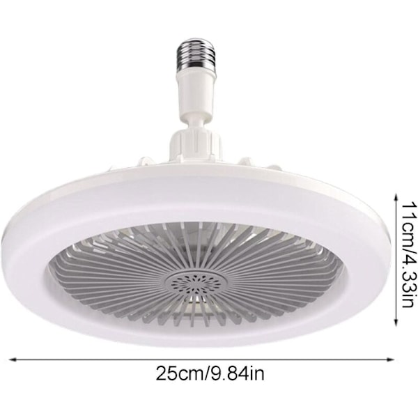 Takvifter med lys, 25 cm takvifte med aromaterapi-tabletter, 3 hastigheter, justerbar lysalternativ - grå