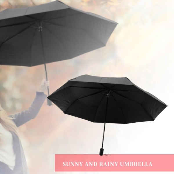 UV-gennemsigtig solskærm Tre gange tykkere sort lim solbeskyttelse solparaply ni lag sort parasol
