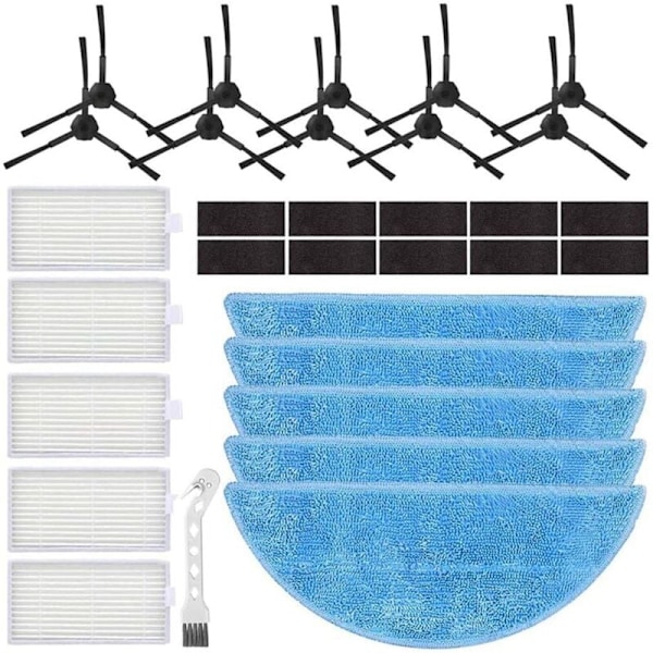 Reservedeler HEPA-filter Side Brush Set for V5S Pro V5S V5 V3 V3S Robot Vacuum Cleaner