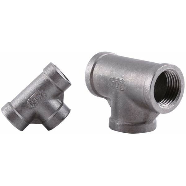 Rørfitting 3-vejs hurtigkobling T-fitting i rustfrit stål 1/4'' NPT rørfittings, 2 stk. (DN8)