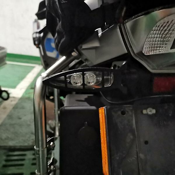 2 Par Motorcykel For- og Bagblinklys LED-Indikatorlys Grillbeskyttelsesdæksel til F700gs F