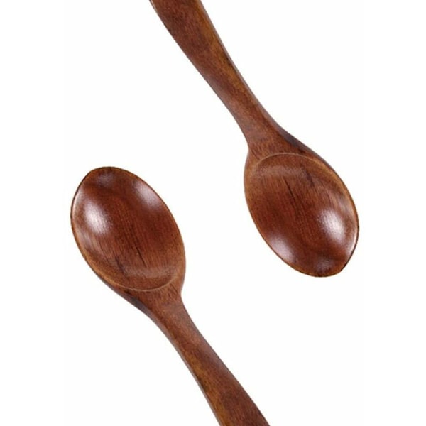 Treskjeer i bambus, retro honning- og sylteskjeer, barneskjeer, kaffeskjeer, suppe-skjeer (3 stk) - Fei Yu