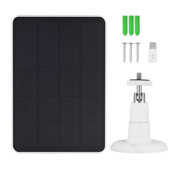 4W solcellepanel 5V solcellelader udendørs vandtæt solcelleopladningspanel til hjemmebelysningssystem, hvid