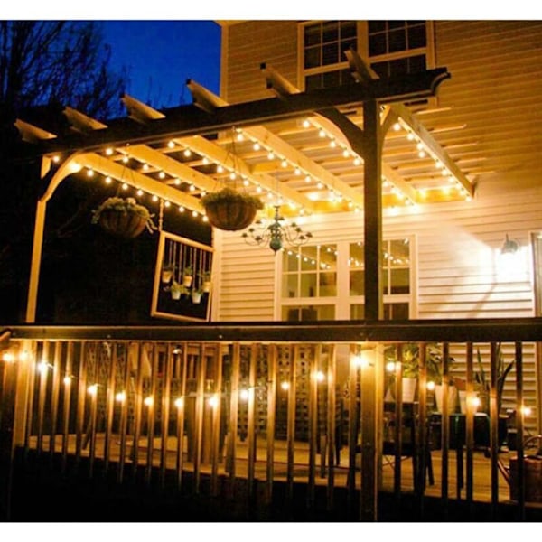 Solcellsstränglampor för utomhus och inomhus - 12M 100LED Fairy Lights IP65 Vattentät LED-lampa Mjuka Kristallkulor Lampa för Dekoration Balkonger, Parasoll, Trädgård