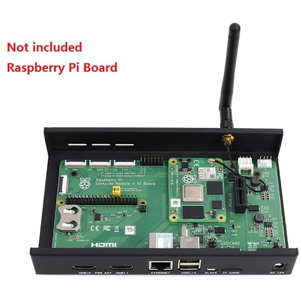 Waveshare Metal Box (A) Raspberry Pi 4 IO-levylle suunniteltu, mukana jäähdytystuuletin