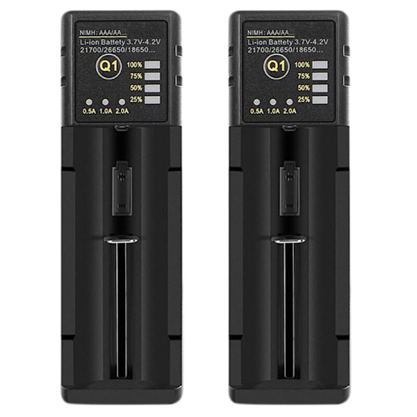 2X 18650 Yksipaikkainen Litium-akun Lataus USB:lle
