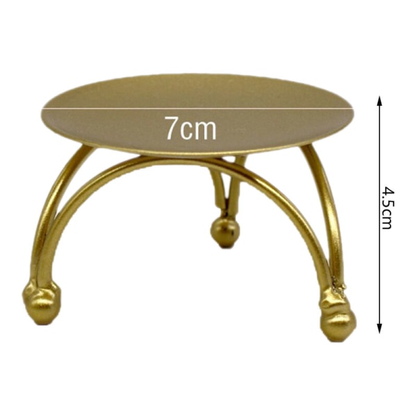 Europeisk stil ljusstake järnljusstakar gyllene runt bord för festprydnad 1 st