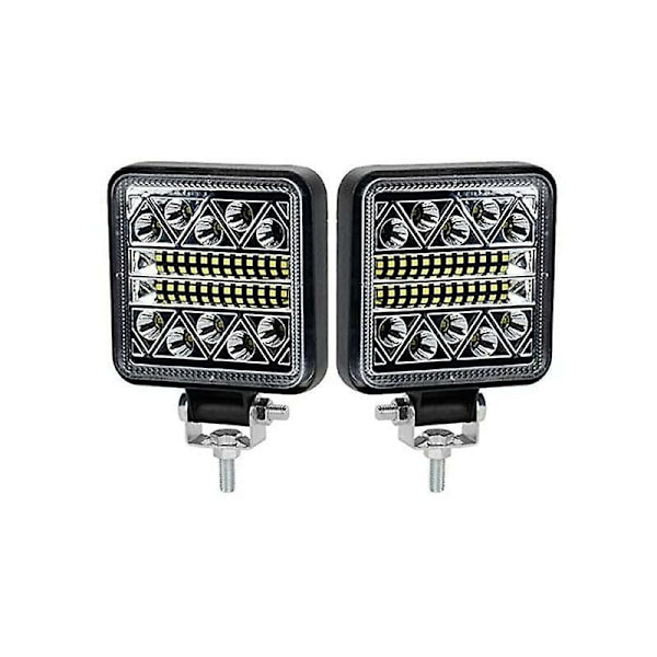 4 tommers 102W LED-lys pods traktor arbeidslys spot flom kjøring liten lyslist vanntett for lastebil utstyr kjøretøy pickup 2 stk firkantet 102W
