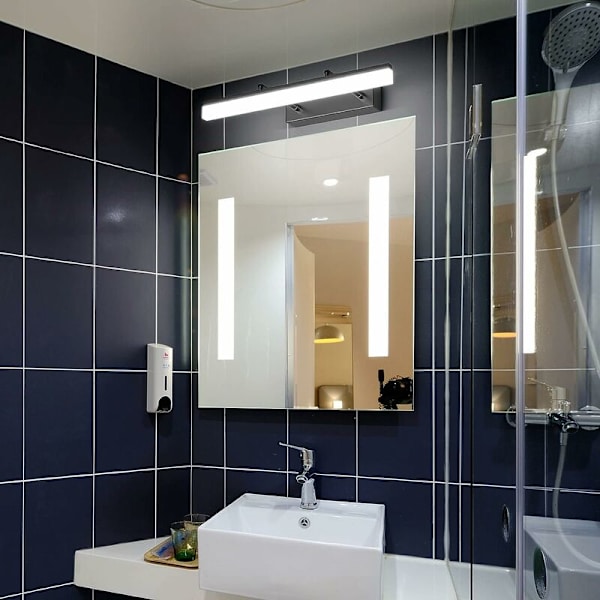 LED-spejlampe 40CM, badeværelsesvæglampe 585LM 9W 6000K, spejlampe til badeværelse IP44 LED-væglampe moderne badeværelseslampe med justerbart lyshoved