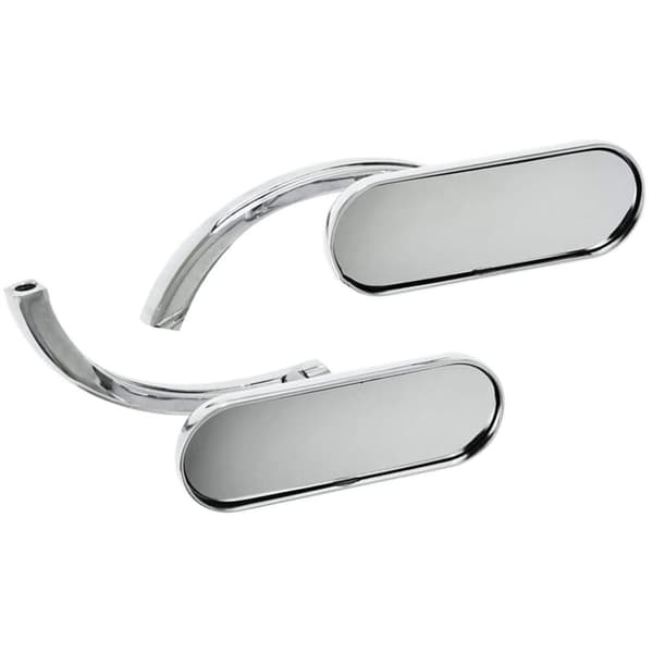 Mini Ovala Motorcykelbackspeglar 8mm och Silver Backspegel