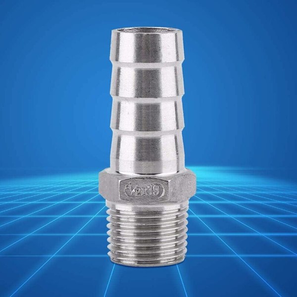 1 stk Connexteur pigg-rørkobling til gjengeadapter dfe rustfritt stål rørstengel SS304 1/8 \" 3/4\" (1/2  19mm)