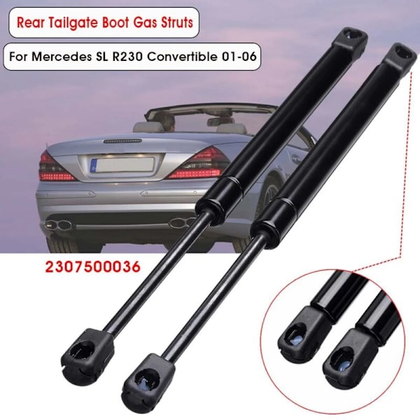 2X Auton takaluukun kaasujouset tuki - SL R230 Cabriolet 2001-2006 2307500036