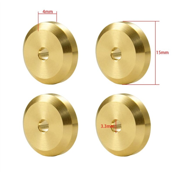4mm Stålaxel Mässingsvikter Bredda Hjulnav för Axial SCX24 1/24 Uppgraderingsdelar