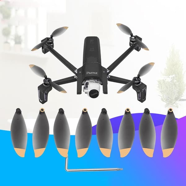 8 stk. propeller til Parrot Anafi Drone udskiftningsventilator tilbehør (sort og guld)