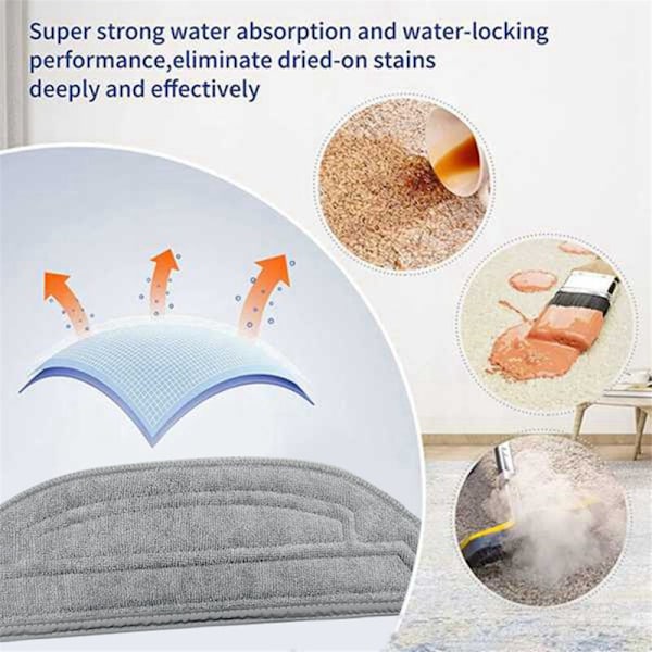 Reservemoppklut for S8 MaxV Ultra/G20S/S8pro Maxv Robotstøvsuger Tilbehør Mikrofiber Rengjøring - 8 Stykker