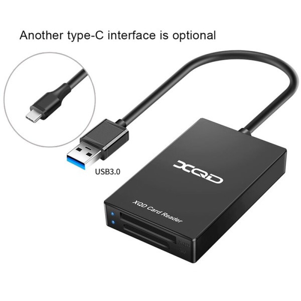 Typ C USB 3.0 SD XQD minneskortsläsare Överföring för M/G-serien för Windows-dator OS (USB)