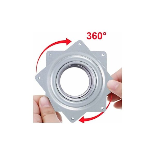 Kvadratisk Leje Drejeskive, 1 stk Kvadratisk Drejeskive 360 ​​Graders Rotation Kugleleje Drejeskive 10 cm til Kontorer, Computerborde