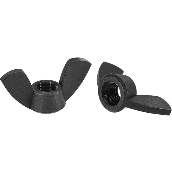 M8 Vingmutter Vingmuttrar Nylon Handvridande Fästelement Svart 12st